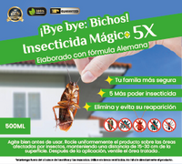 Bye Bye Bichos! | Insecticida mágico 5X™ | No más plagas en tu hogar | X2uds 500ml c/u