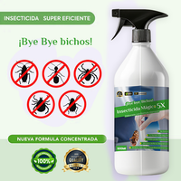 Bye Bye Bichos! | Insecticida mágico 5X™ | No más plagas en tu hogar | X2uds 500ml c/u
